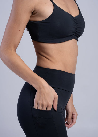 Top Costas Abertas Preto
